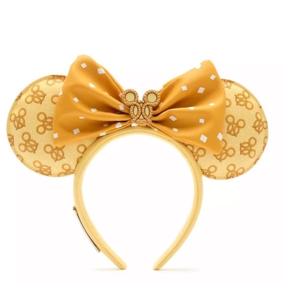 Disney Parks Loungefly Minnie Mouse Pretzel Ears For Adults - Picture 1 of 10